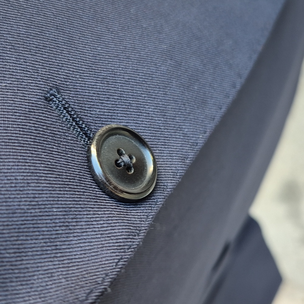 Hickey Freeman Beacon Recent Solid Dark Navy Wors… - image 4